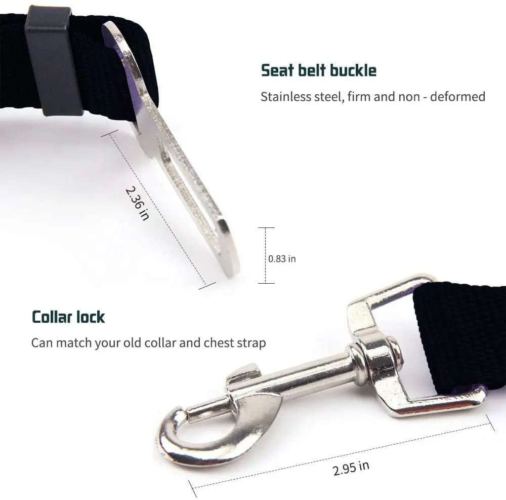 Adjustable Pet Cat Dog Car Safety Belt - Skippy Dogs