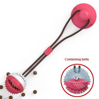 Dog Toys Silicon Suction Cup Tug Interactive Dog Ball Toy For Pet Chew Bite Tooth Cleaning Toothbrush Feeding Pet Supplies - Skippy Dogs