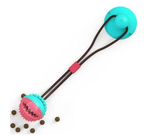 Dog Toys Silicon Suction Cup Tug Interactive Dog Ball Toy For Pet Chew Bite Tooth Cleaning Toothbrush Feeding Pet Supplies - Skippy Dogs