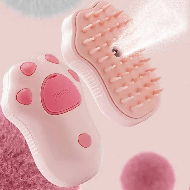 Electric Cat Steam Brush β 3 - In - 1 Pet Grooming Comb with Water Spray for Cats and Dogs, USB Rechargeable - Skippy Dogs