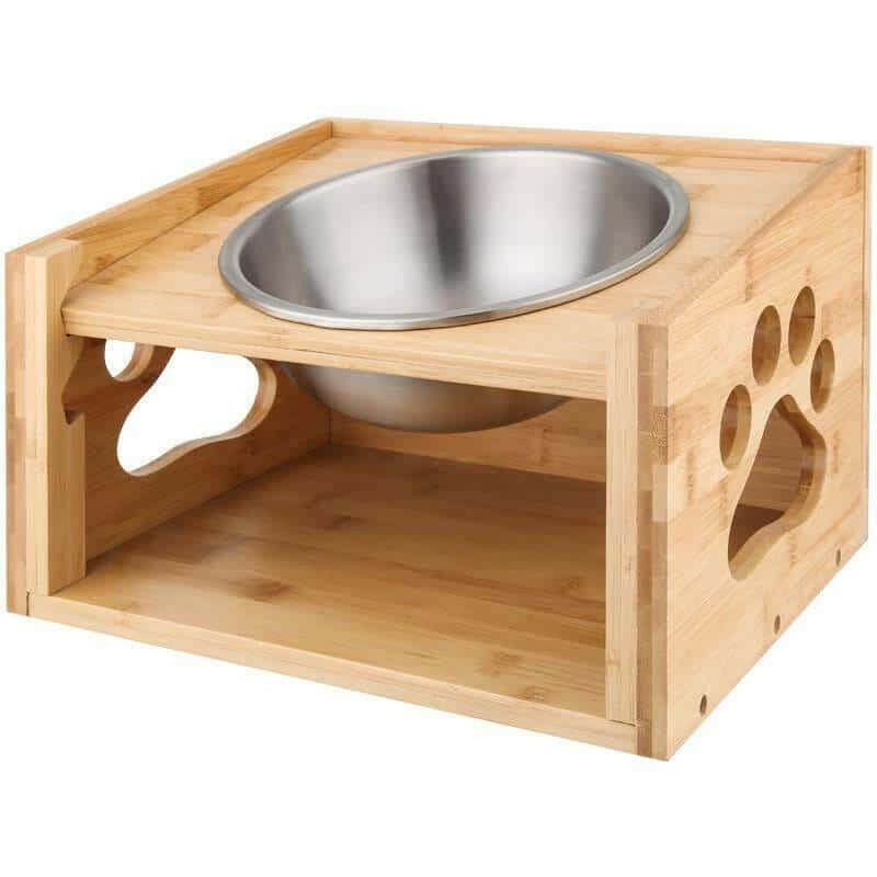 Large dog dog food bowl double bowl.