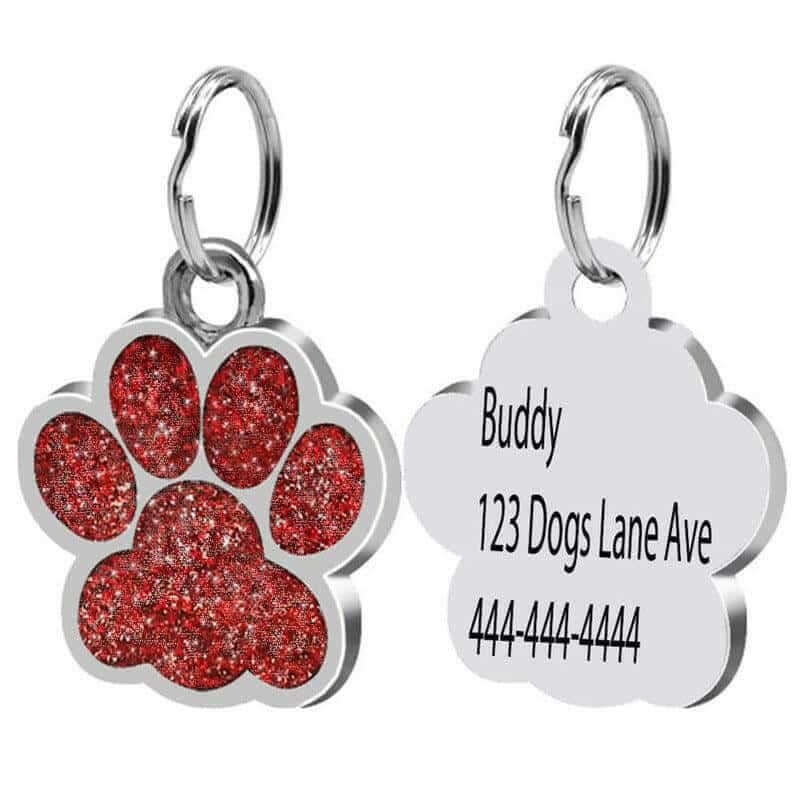 Pet Lover Gift Custom Dog Tag Personalized Flash.