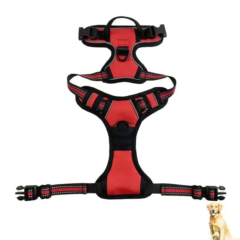 Reflective Nylon Chest and Back Harness for Dogs.