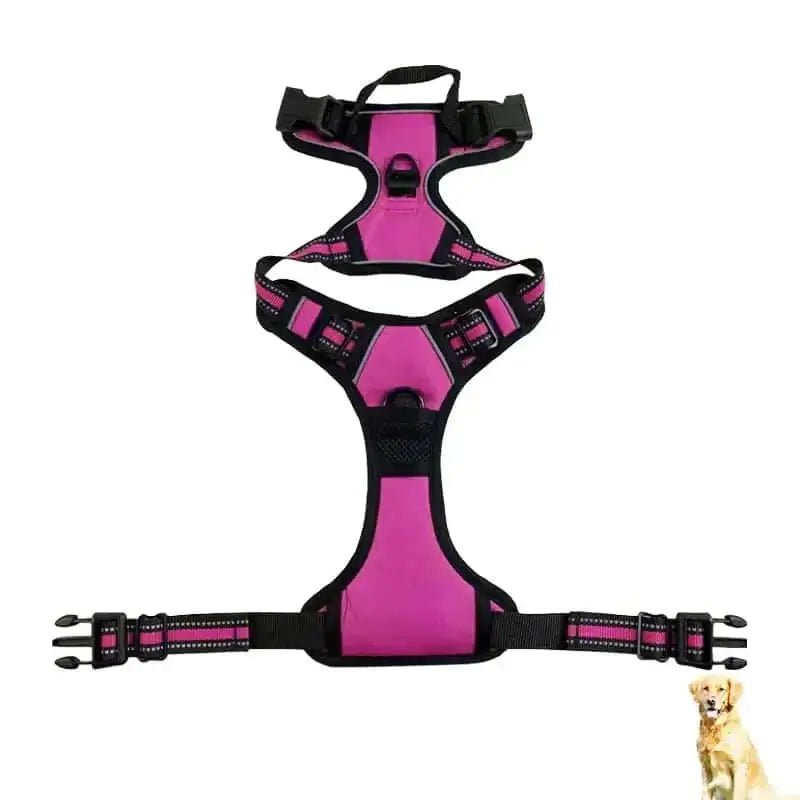 Reflective Nylon Chest and Back Harness for Dogs.