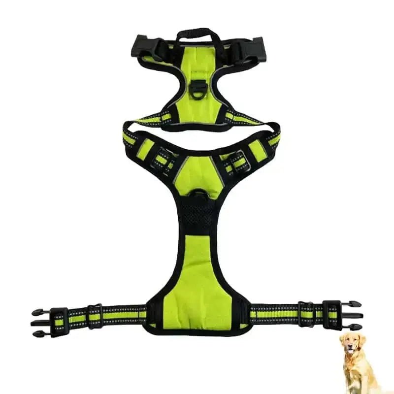 Reflective Nylon Chest and Back Harness for Dogs.