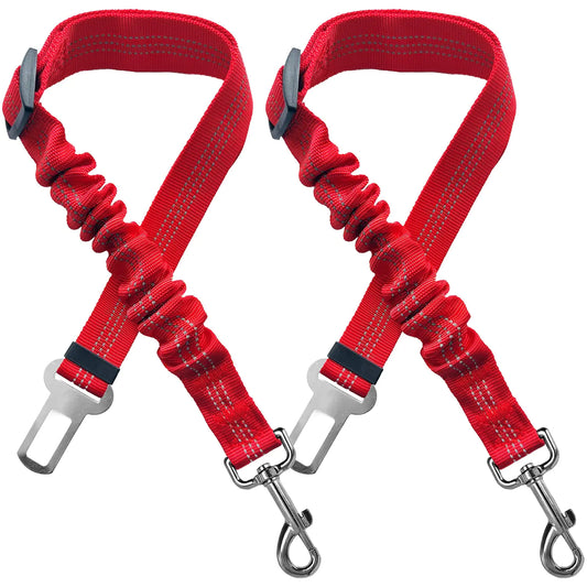 Adjustable Dog Seatbelt Leash- Safe Travel Companion.