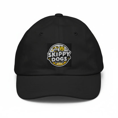 Skippy Dogs Brand Cap featuring logo, stylish and breathable, perfect for outdoor activities and keeping cool. Ideal for pet lovers.