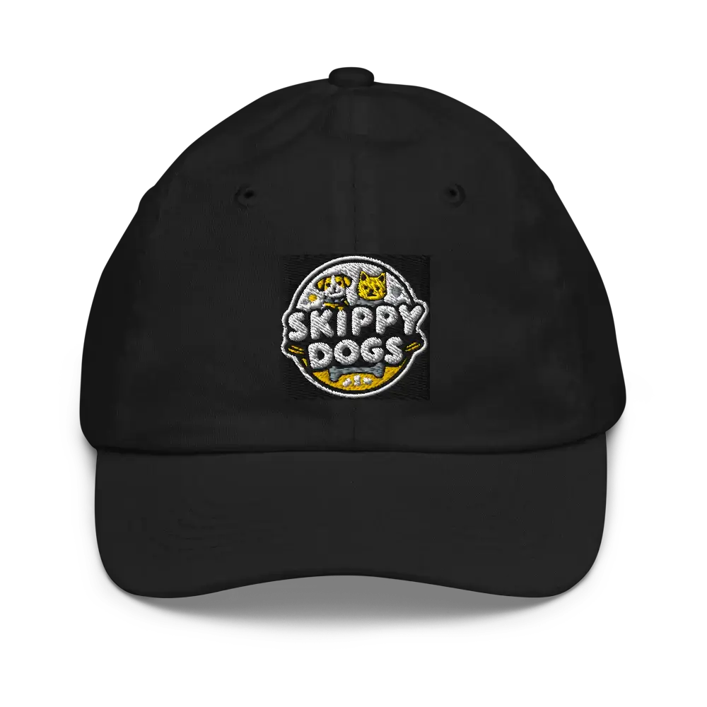 Skippy Dogs Brand Cap featuring logo, stylish and breathable, perfect for outdoor activities and keeping cool. Ideal for pet lovers.