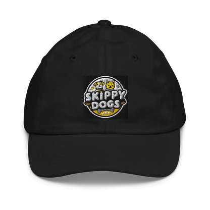 Skippy Dogs Brand Cap featuring logo, stylish and breathable, perfect for outdoor activities and keeping cool. Ideal for pet lovers.