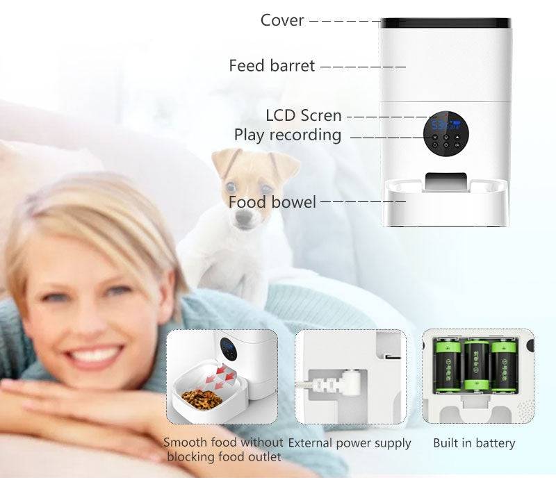 Automatic Pet Feeder WiFi Feeding Machine For Cats And Dogs - Skippy Dogs