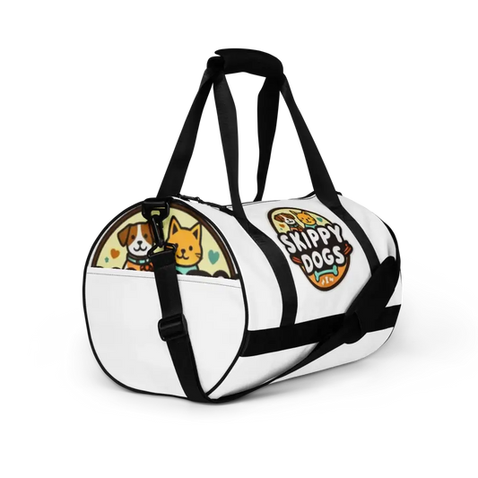 Customized Skippy Dogs merchandise featuring its new and vibrant logo, tailored to your unique preferences.