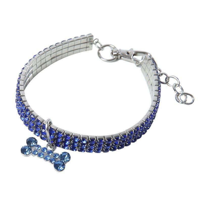 Bling Rhinestone Dog Collar Crystal Puppy Chihuahua Pet Dog Collars Leash For Small Medium Dogs Cats - Skippy Dogs