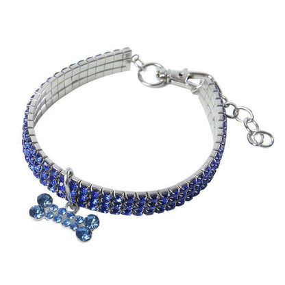 Bling Rhinestone Dog Collar Crystal Puppy Chihuahua Pet Dog Collars Leash For Small Medium Dogs Cats - Skippy Dogs