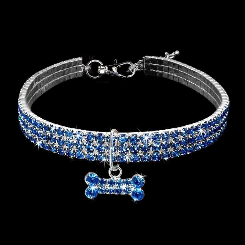 Bling Rhinestone Dog Collar Crystal Puppy Chihuahua Pet Dog Collars Leash For Small Medium Dogs Cats - Skippy Dogs