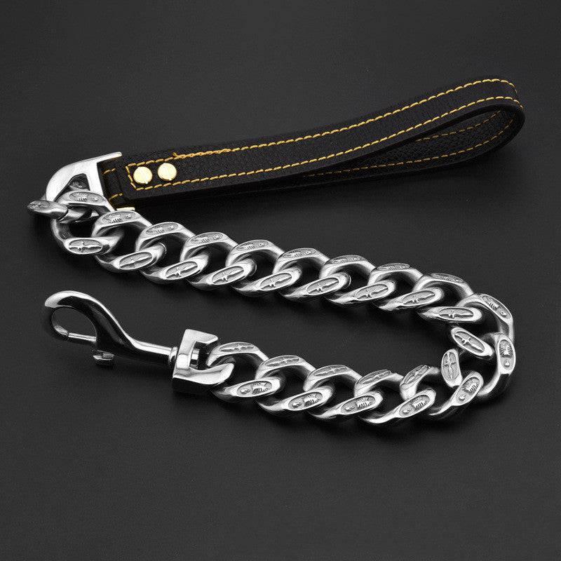Bully Dog Titanium Steel Stainless Steel Pet Dog Chain Casting Thick Dog Leash - Skippy Dogs