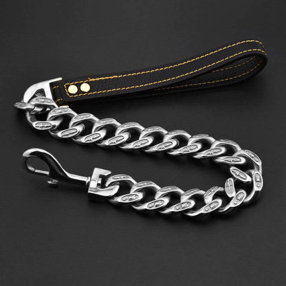 Bully Dog Titanium Steel Stainless Steel Pet Dog Chain Casting Thick Dog Leash - Skippy Dogs