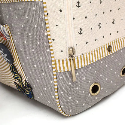 Canvas Pet Carrier - Pet Space Bag - Skippy Dogs