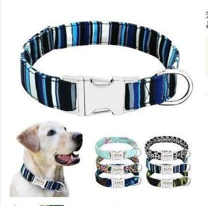 Cat Dog Collar Collar Lettering Anti - lost Tag Small Large Dog Traction Rope Collar Bell Dog Tag Custom - Skippy Dogs