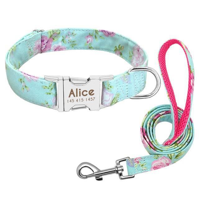 Cat Dog Collar Collar Lettering Anti - lost Tag Small Large Dog Traction Rope Collar Bell Dog Tag Custom - Skippy Dogs