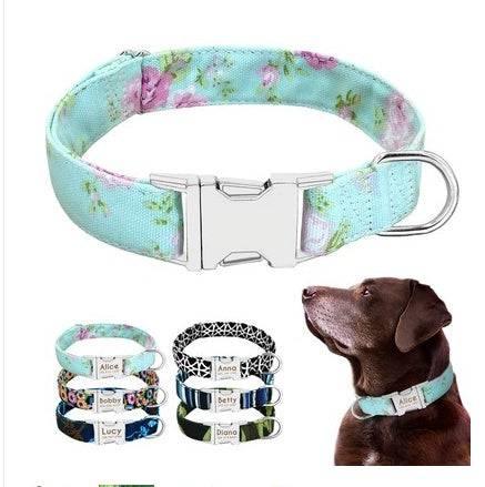 Cat Dog Collar Collar Lettering Anti - lost Tag Small Large Dog Traction Rope Collar Bell Dog Tag Custom - Skippy Dogs