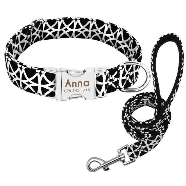 Cat Dog Collar Collar Lettering Anti - lost Tag Small Large Dog Traction Rope Collar Bell Dog Tag Custom - Skippy Dogs