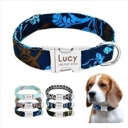 Cat Dog Collar Collar Lettering Anti - lost Tag Small Large Dog Traction Rope Collar Bell Dog Tag Custom - Skippy Dogs