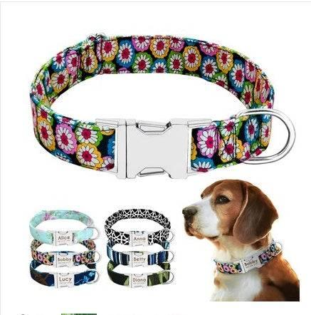 Cat Dog Collar Collar Lettering Anti - lost Tag Small Large Dog Traction Rope Collar Bell Dog Tag Custom - Skippy Dogs