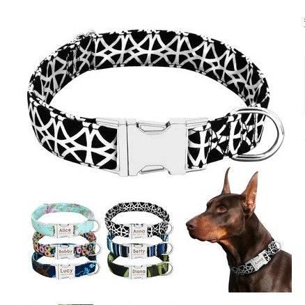 Cat Dog Collar Collar Lettering Anti - lost Tag Small Large Dog Traction Rope Collar Bell Dog Tag Custom - Skippy Dogs