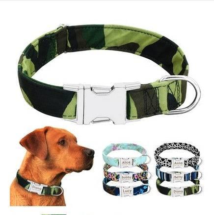 Cat Dog Collar Collar Lettering Anti - lost Tag Small Large Dog Traction Rope Collar Bell Dog Tag Custom - Skippy Dogs