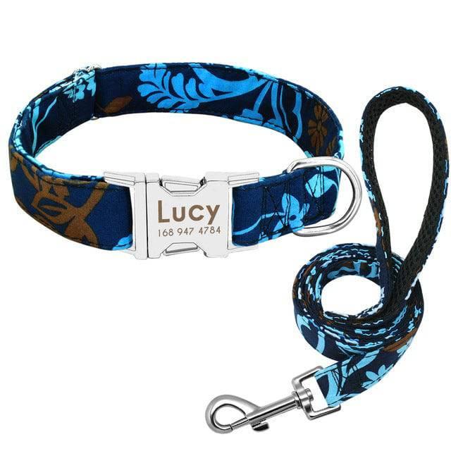 Cat Dog Collar Collar Lettering Anti - lost Tag Small Large Dog Traction Rope Collar Bell Dog Tag Custom - Skippy Dogs