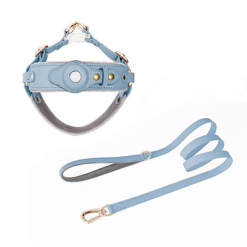 Chest Back Airtag Positioning With Dog Traction Rope - Skippy Dogs