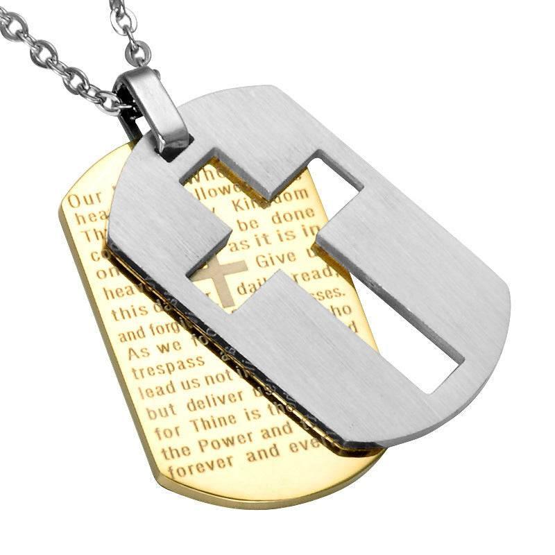 Cross Dog Tag Pendant - Skippy Dogs
