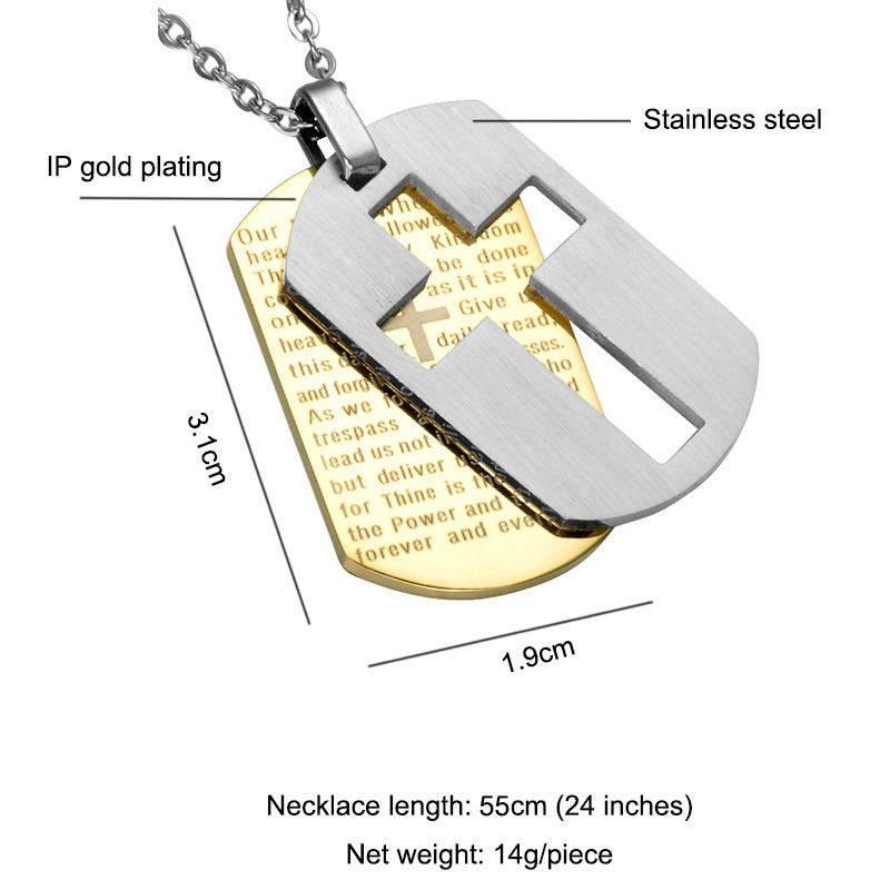 Cross Dog Tag Pendant - Skippy Dogs