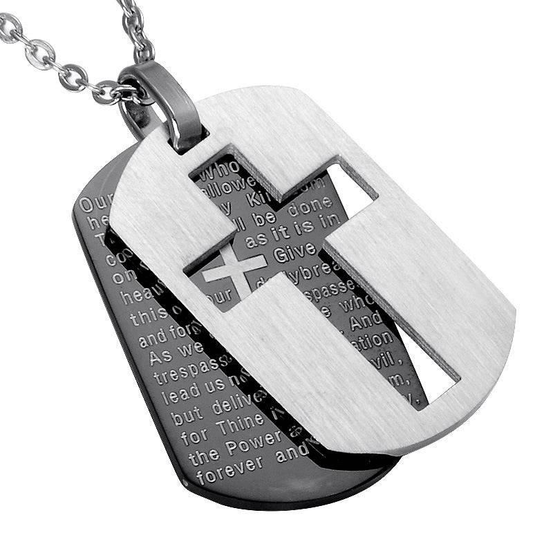 Cross Dog Tag Pendant - Skippy Dogs