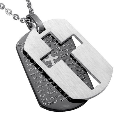 Cross Dog Tag Pendant - Skippy Dogs
