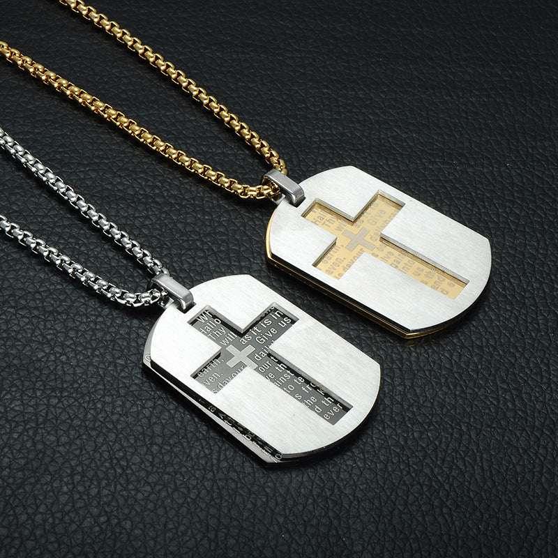 Cross Dog Tag Pendant - Skippy Dogs