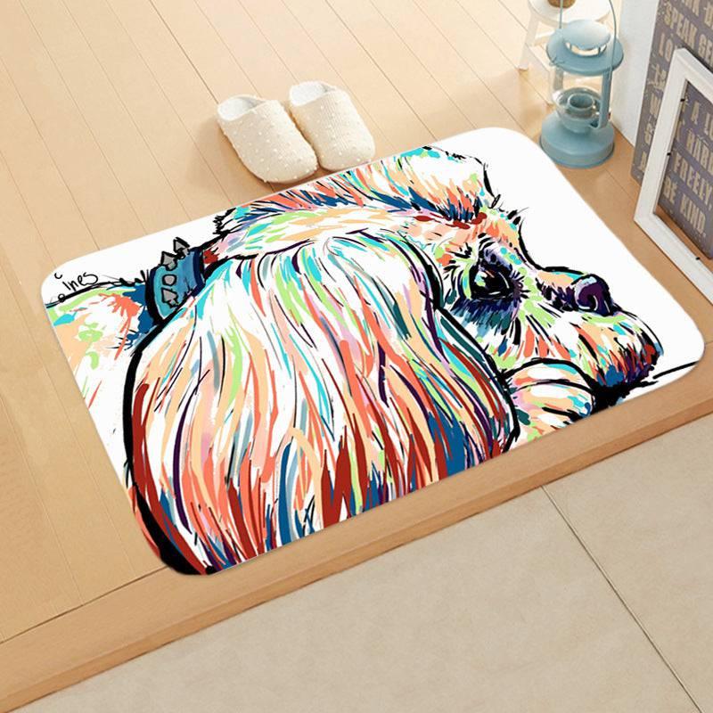 Digital Printing Floor Mat Bathroom Kitchen Toilet Absorbent non - slip Mat - Skippy Dogs