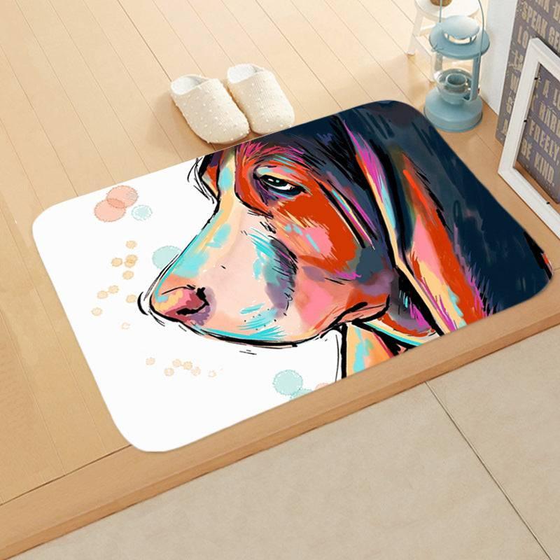 Digital Printing Floor Mat Bathroom Kitchen Toilet Absorbent non - slip Mat - Skippy Dogs