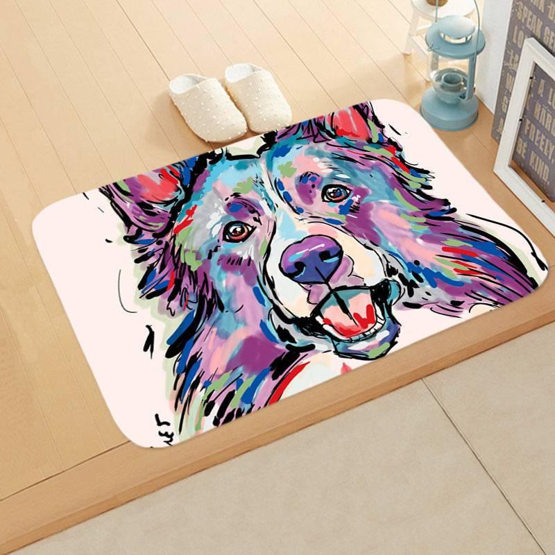 Digital Printing Floor Mat Bathroom Kitchen Toilet Absorbent non - slip Mat - Skippy Dogs
