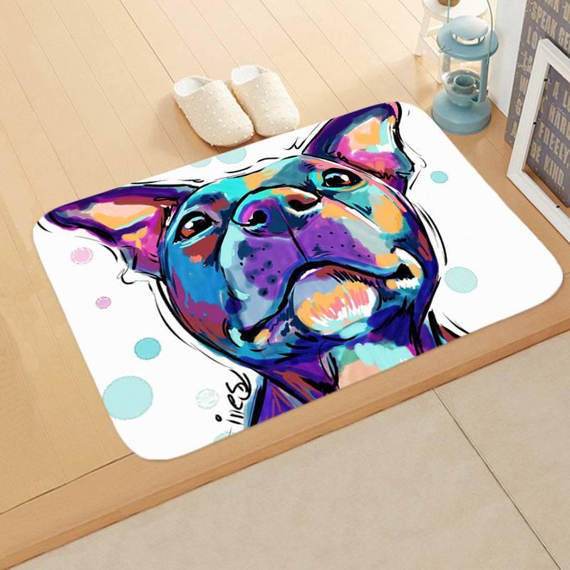 Digital Printing Floor Mat Bathroom Kitchen Toilet Absorbent non - slip Mat - Skippy Dogs