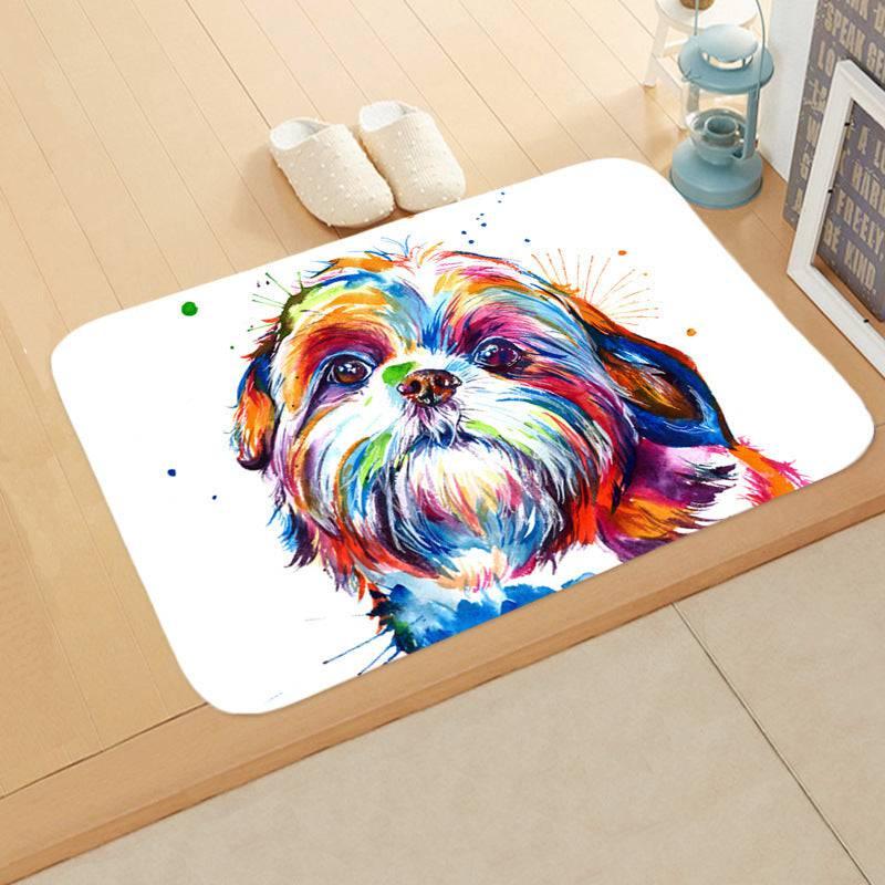 Digital Printing Floor Mat Bathroom Kitchen Toilet Absorbent non - slip Mat - Skippy Dogs