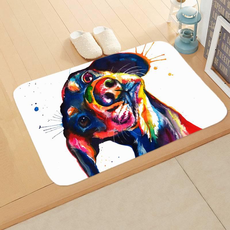 Digital Printing Floor Mat Bathroom Kitchen Toilet Absorbent non - slip Mat - Skippy Dogs