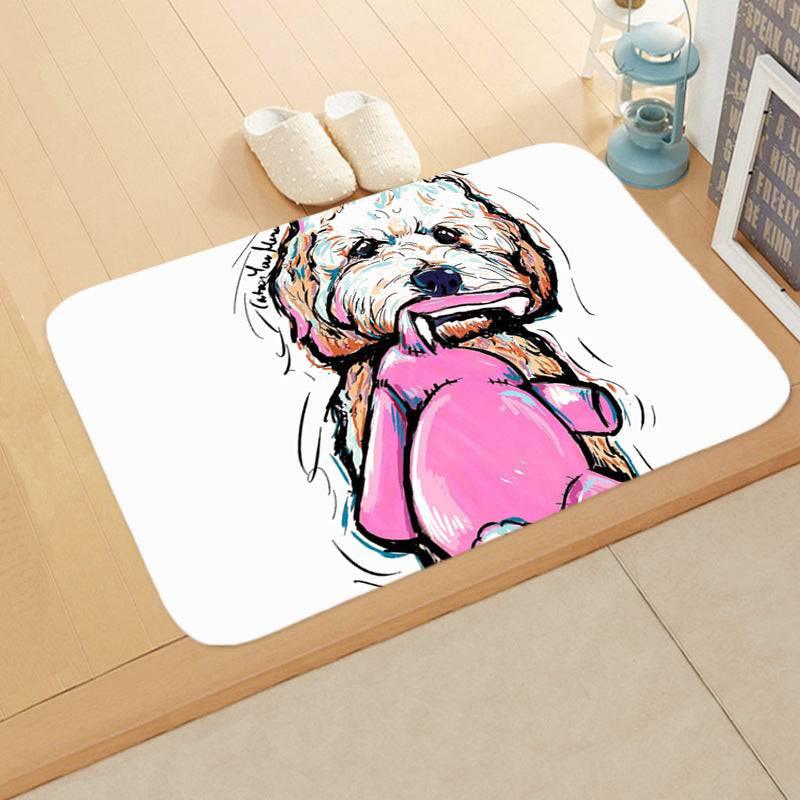 Digital Printing Floor Mat Bathroom Kitchen Toilet Absorbent non - slip Mat - Skippy Dogs