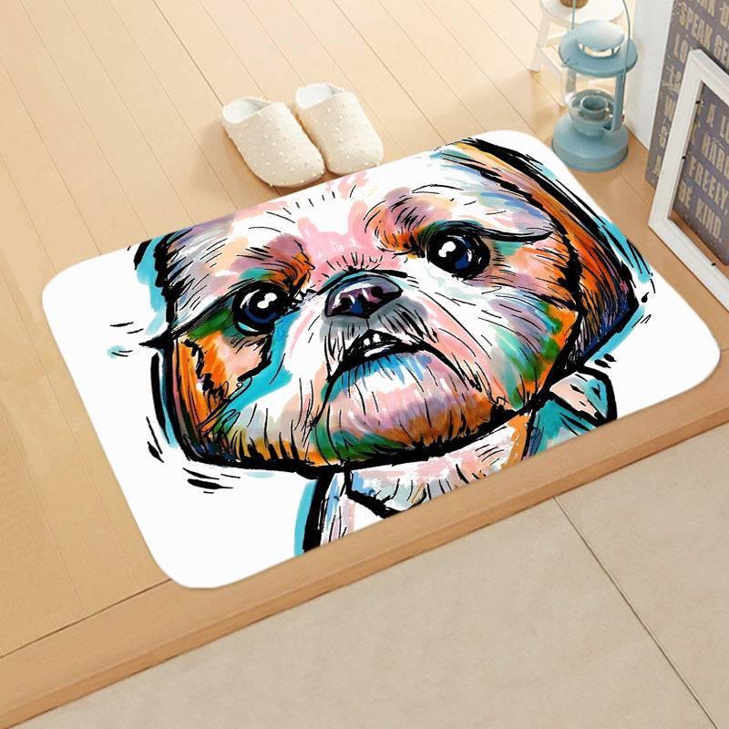 Digital Printing Floor Mat Bathroom Kitchen Toilet Absorbent non - slip Mat - Skippy Dogs