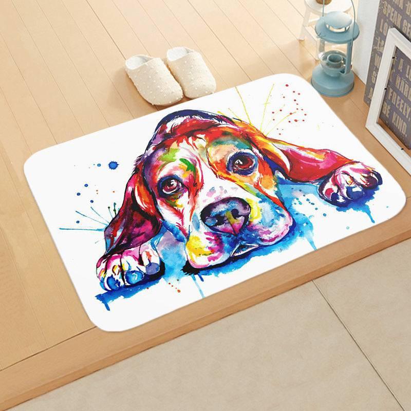 Digital Printing Floor Mat Bathroom Kitchen Toilet Absorbent non - slip Mat - Skippy Dogs