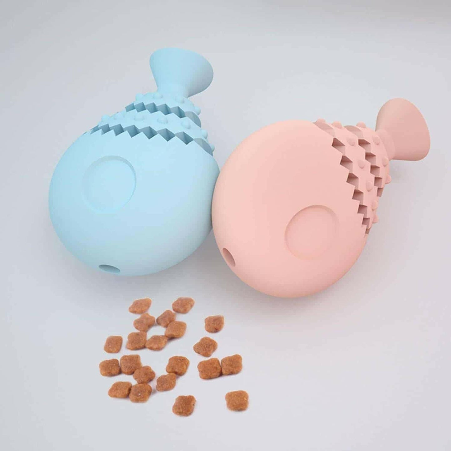 Dog Leak Food Fish Bone Shaped Training Toy.