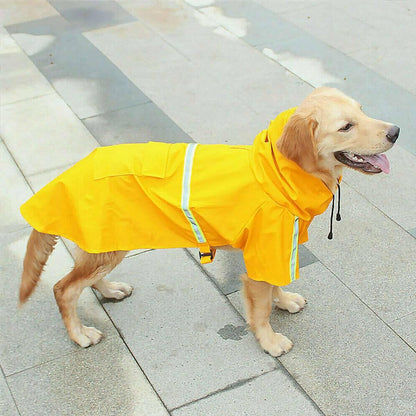Dog Raincoat,Waterproof Dog Rain Jacket With Safety Reflective Stripe,Hooded Slicker Dachshund Doggy Dog Poncho With Leash For Dogs And Puppies - Skippy Dogs