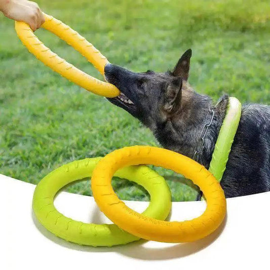 Dog Toys Pet Flying Disk Training Ring Puller Anti - Bite Floating Interactive Supplies Dog Toys Aggressive Chewing - Skippy Dogs