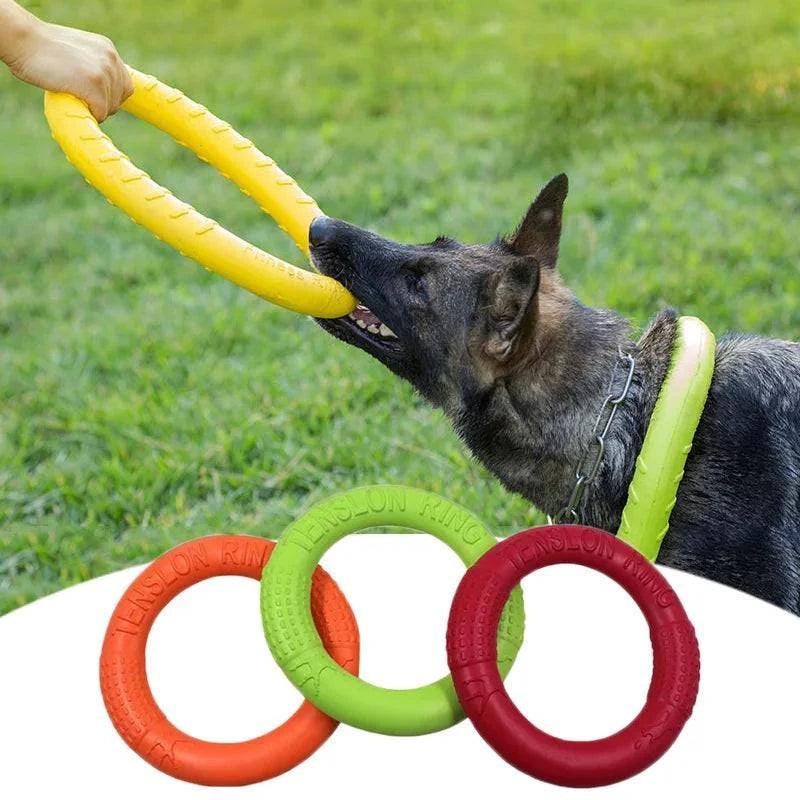 Dog Toys Pet Flying Disk Training Ring Puller Anti - Bite Floating Interactive Supplies Dog Toys Aggressive Chewing - Skippy Dogs