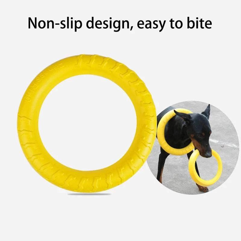 Dog Toys Pet Flying Disk Training Ring Puller Anti - Bite Floating Interactive Supplies Dog Toys Aggressive Chewing - Skippy Dogs